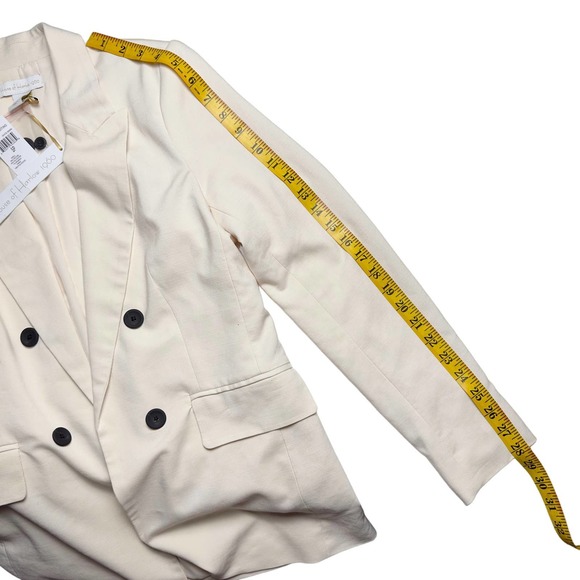 House of Harlow 1960 | Women | Cream Swan Open Front Blazer | Size Small - Picture 5 of 13